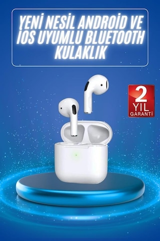 Kablolu Kulakiçi Kulaklık 4.nesil Bluetooth Kulaklık Yüksek Ses Kaliteli Dokunmatik Kontrol Özellikli Belirtilmemiş