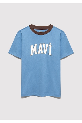 Mavi - Mavi Logo Baskılı Mavi Tişört 6610417-70724 Mavi