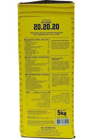 Gübretaş 20.20.20 - Toz Gübre (5 KG) Ürün HolograMLı Pake
