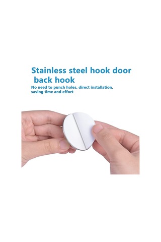 Duvara Montaj İçin 4 Adet Kendinden Yapışkanlı Gümüş Paslanmaz Çelik Kanca Çok Renkli