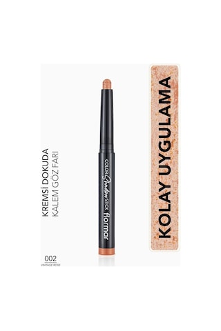 Flormar Color Shadow Asansörlü Kalem Far 002 Vintage Rose - 8682536039420