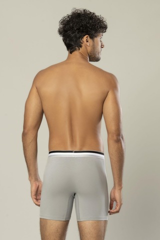 Erdem Gri Pamuk Elastan Uzun Boxer 1415 Gri