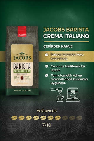 Jacobs Barista Editions Çekirdek Kahve Crema Italiano 1 KG