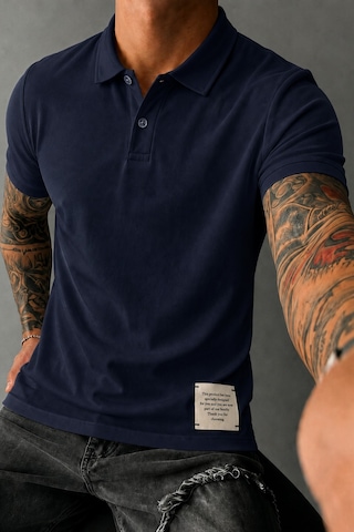 Tarz Cool Erkek Basic Polo Yaka Pamuklu Kısa Kollu Tişört Lacivert