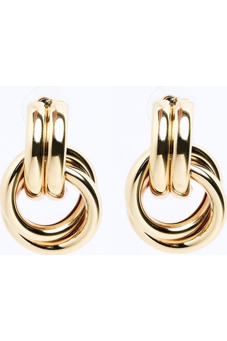 Jimmy Key Jimmy Key Altın Rengi Parlak Metal Küpe 5sw433921150
