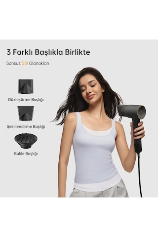 Laifen Se 2 Saç Kurutma Makinesi - Pastel Siyah