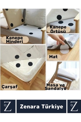 Kendinden Yapışkanlı İz Bırakmaz Tekrar Kullanılabilir Pratik Halı Kilim Kaydırmaz Cırt Bant 10 Adet