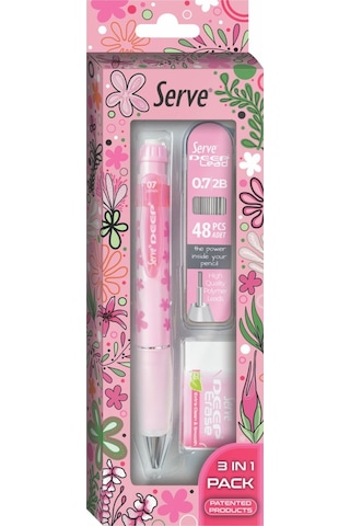 Serve Deep Doğa Serisi Okul Seti Şeker Pembe