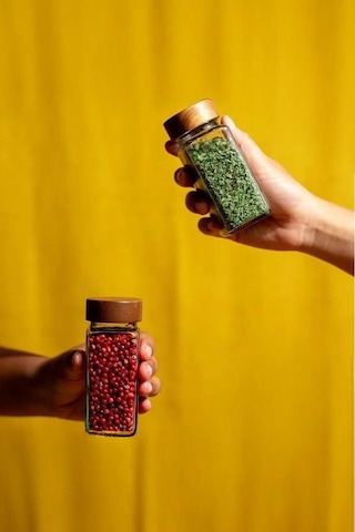 Akasya Kapaklı 12 Adet Cam Baharatlık Seti 120 Ml Ahşap