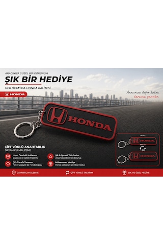 Honda Anahtarlık , Honda Logolu Çift Yönlü Araç Anahtarlık - Honda Araba Anahtarlığı