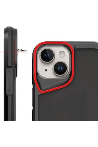 Apple Uyumlu iPhone 15 Kılıf Maximus Sararmaz Şeffaf Kapak