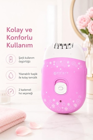 Bright Elegance Be-1189 Kablolu / Kablosuz Şarjlı 2 Kademe 18 Çift Cımbız Epilasyon Aleti