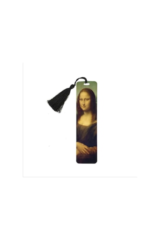 Mona Lisa Leonardo Da Vinci Baskılı Püsküllü Kitap Ayracı Hediyelik Bookmark,ayraç-106