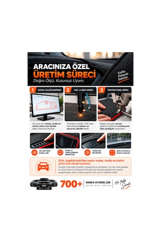 Fiat Fiorino 2007-2026 Uyumlu Ön Torpido Koruma Kılıfı Halısı Örtüsü - Siyah Kırmızı