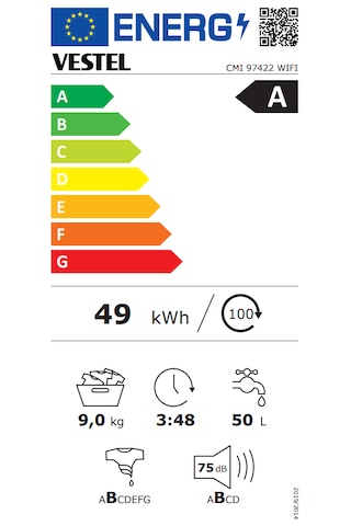 Vestel CMI 97422 WIFI 9 KG 1200 Devir Çamaşır Makinesi