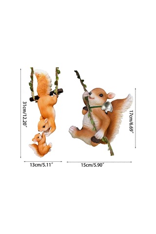 Yaratıcı Reçine Sincap Bahçe Dekorasyonu Ev Dış Mekan Aksesuarları Simüle Hayvan Süsleri Kolye Bahçe Minyatürlerianne Ve Çocuk Kare