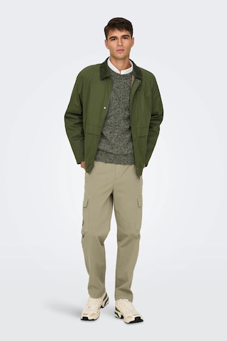 Only & Sons Erkek Mont 22031626 Olive Çok Renkli