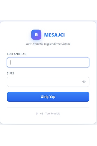 Mesajcı Yurt Öğrenci Ve Veli Otomatik E-posta Gönderim Modülü