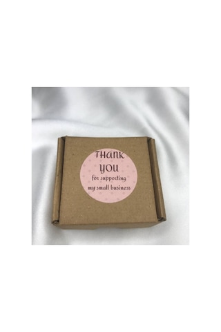 Sticker Serisi Thank You For Supporting My Small Busines Teşekkürler Etiketi 4 Cm - 100 Adet Çok Renkli