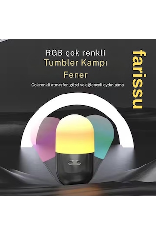 Gk-23059 Şarjlı Hacı Yatmaz Kamp Ve Masa Lambası 122 Lümen, 4000 Mah, Rgb Renkli Işık Beyaz