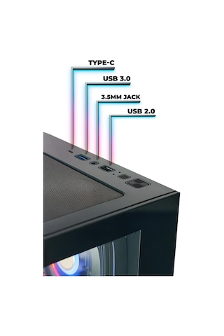 Ramtech PROXY R7-7700 32 GB 1 TB M.2 SSD 12 GB RTX4070 Free Dos Masaüstü Oyuncu Bilgisayarı