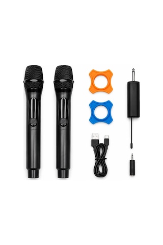 Tr Jrl Wn-19 İkili Kablosuz Mikrofon Seti El Tipi Çiftli Mikrofon, Karaoke, Konferans Ve Sahne