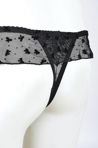 Loya Kadın Siyah Bow Fırfırlı String Siyah