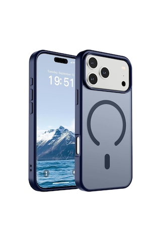 Manyetik 17 Pro Telefon Kılıfı Askeri Düzey Düşme Koruması Güçlü Silikon Kenarlar Ince Yarı Saydam Mat Koruyu Diğer
