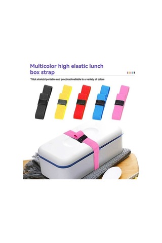 Ulzyvf Öğle Kutusu Bantları - Renkli Bento Elastik Askıları, 10 Adet, Gıda Kabı İçin Çok Renkli