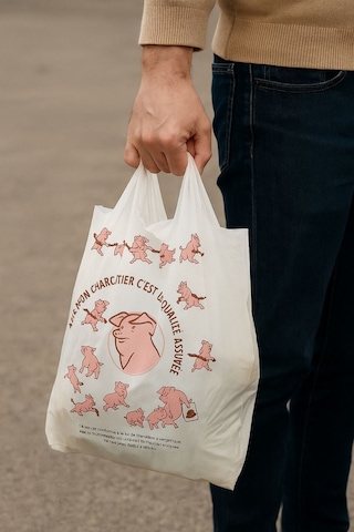 Baskılı Beyaz Atlet Poşet Market Bakkal Manav Mağaza Alışveriş Taşıma Torbası 30x49 Cm 50 Adet