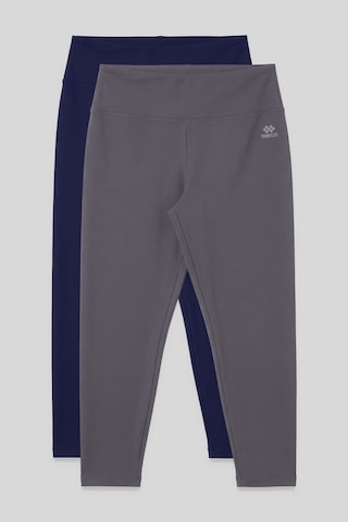 Tommy Life Slim Fit 2li Paket İndigo-koyu Gri Büyük Beden Kadın Tayt - 94650 İndigo Melanj