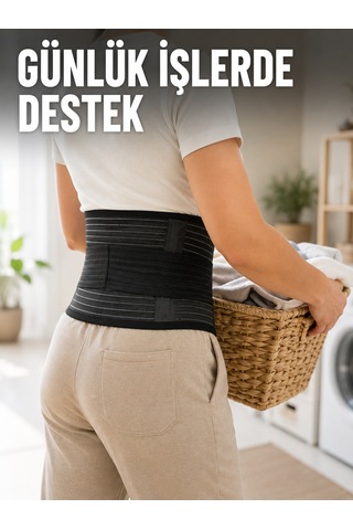 Bel Destekli Çalışma Korsesi Ayarlanabilir Elastik Cırtlı Bel Desteği - Lisinya