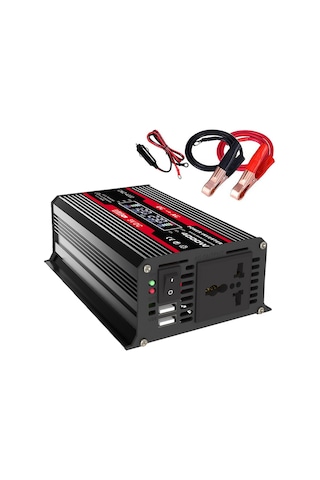 Yifomall 12v'den 110v'a Renkli Ekranlı 300w İnvertör, Usb Ve Ac Çıkışlı, Taşınabilir Şarj Cihazı