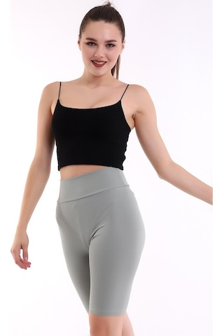 Self Clothing Kadın Mint Yeşil Yüksek Bel Fitilli Dayanıklı Örme Kumaş Toparlay (548212925)