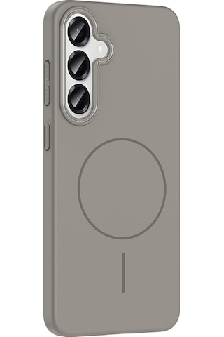 Adige Samsung Galaxy S25 Uyumlu Kılıf Ruby Magsafe Şarj Özellikli Gri