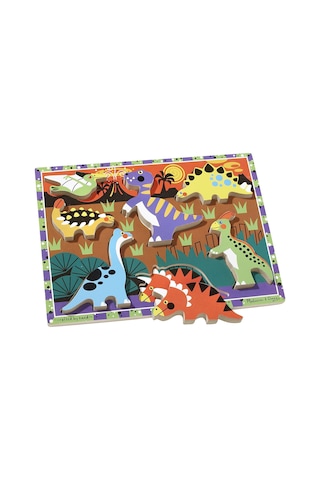Melissa And Doug Ahşap Tombul Yapboz Dinozorlar