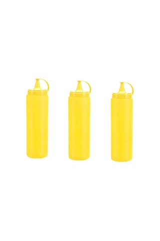 Mayonez Sos Şişesi - 1000ml Dev Boy Sarı 3 Adet