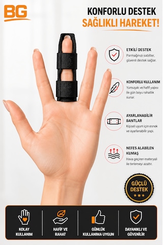 Parmak Ateli Ayarlanabilir Parmak Sabitleyici Atel Nefes Alabilen Parmak Koruyucu Aparat Finger Splint