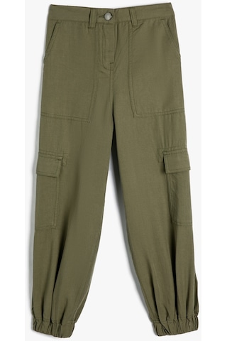Koton Jogger Kargo Cepli Pantolon Düğmeli Bol Kalıp Haki 4skg40112aw Haki