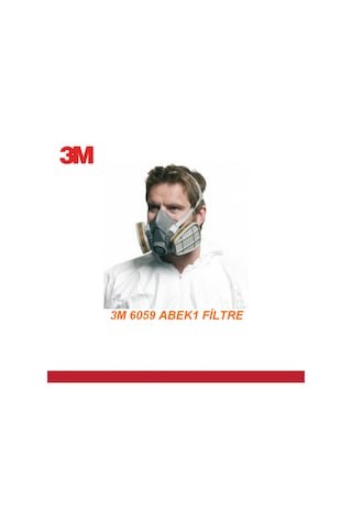 3M 6059 abek1 Organik İnorganik Asit ve Amonyak Gaz Buhar Filtre