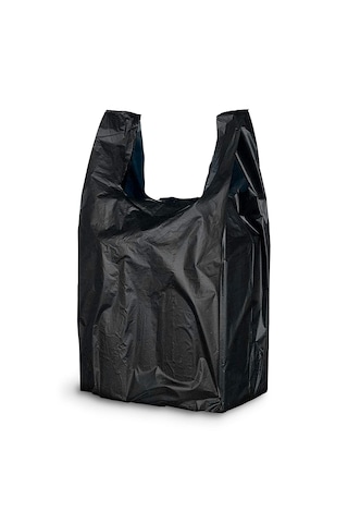 Kalın Siyah Poşet 28x50 Cm Orta Boy 1 Kg Hışır Atlet Poşet Market Manav Poşeti Çöp Poşeti