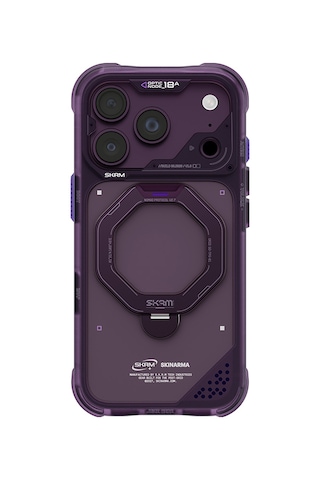 Apple iPhone 18 Pro Max Uyumlu Kılıf M-safe Şarj Özellikli Standlı Skinarma Saturn Kapak Bordo