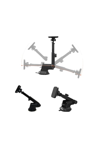 Araç Içi Manyetik Mıknatıslı Uzayabilen Telefon Tutucu Siyah