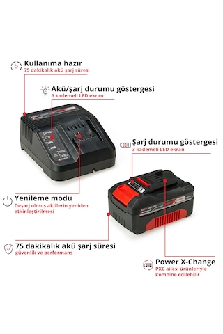Einhell GE-CM 18/33 Li, Akülü Çim Biçme Makinesi Seti (4,0 Ah Akü ve Şarj Cihazı Dahildir)