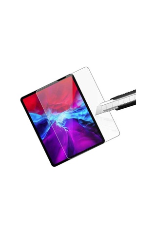 Apple Uyumlu iPad Pro 12.9 Inç 5.nesil Kırılmaz Ekran Koruyucu Nano Tempered Glass Darbeye Dayanıklı