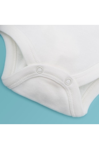 Novibaby 10'lu 24-36 Ay Bebek Atlet Body Zıbın Beyaz Çıtçıtlı 100% Pamuk Beyaz