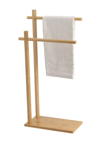 Çok Amaçlı Ayaklı Kurutmalık Ve Havlu Standı - Doğal Ahşap