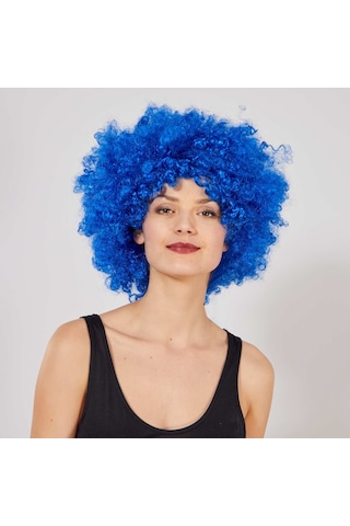 Mi Renk Kıvırcık Afro Bonus Peruk Çok Renkli