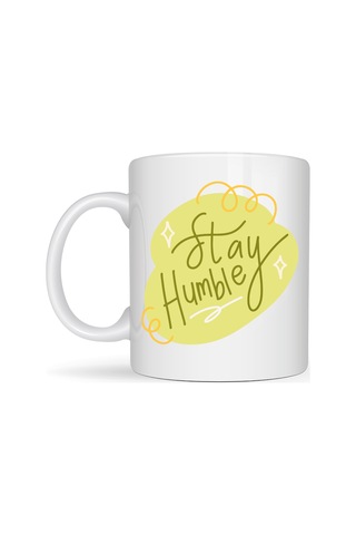 Northcity Stay Humble Porselen Kupa Minimal Motivasyon Ve Şık Kahve & Çay Bardağı Yeşil
