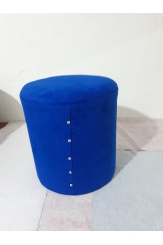 Nesilhomee-Ticaret Silinebilir Nubuk Ve Soho Kumaş Oval Puf